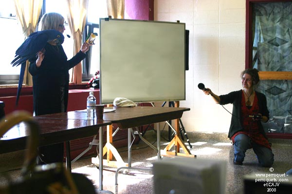 Johanne Vaillancourt at AQAP, 2008 April: radio program Macadam tribue.