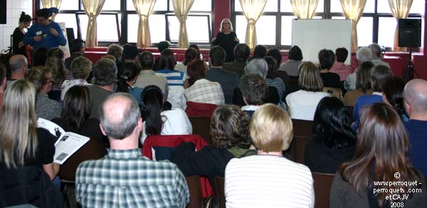 Johanne Vaillancourt at AQAP, 2008 April: Johanne speaking.