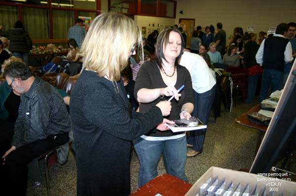 Johanne Vaillancourt at AQAP, 2008 April: autograph.